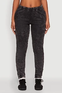 Womens Mineral Wash Jogger, Black, Size M