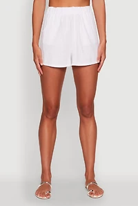 Stylish High Waisted Shorts with Elastic Waist