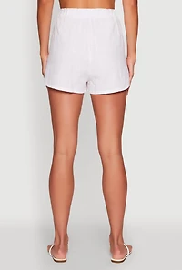 Stylish High Waisted Shorts with Elastic Waist