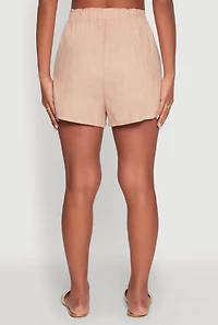 Womens Stylish High Waisted Shorts with Elastic Waist,