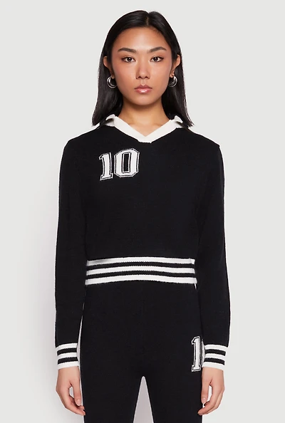 Daisy Johnny Collar 10 Graphic Sweater