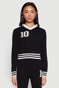 Daisy Johnny Collar 10 Graphic Sweater