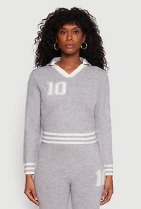 Daisy Johnny Collar 10 Graphic Sweater