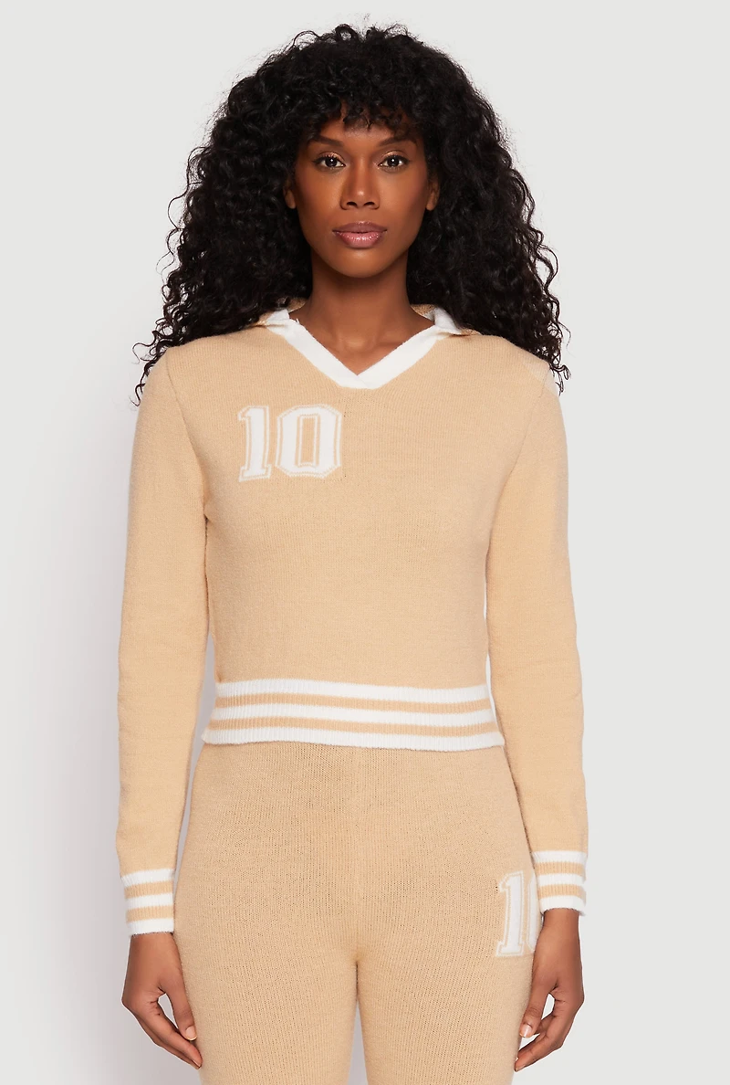 Daisy Johnny Collar 10 Graphic Sweater