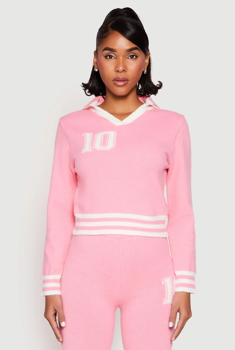 Daisy Johnny Collar 10 Graphic Sweater