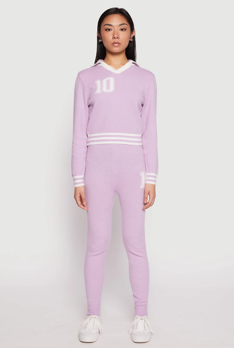 Daisy Brushed Knit 10 High Waisted Sweatpants