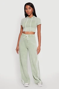 Daisy Mineral Wash Drawstring Waist Active Pants