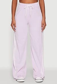 Womens Daisy Mineral Wash Drawstring Waist Active Pants, Purple, Size S