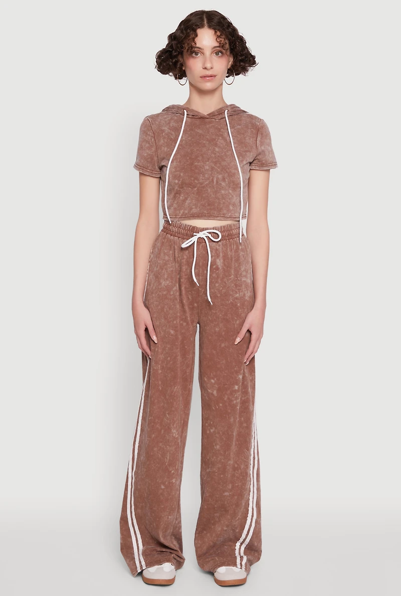 Daisy Mineral Wash Drawstring Waist Active Pants