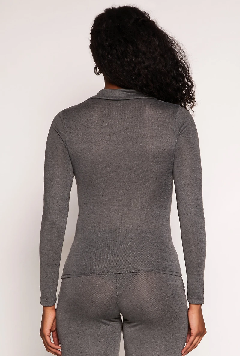 Daisy Button Front Long Sleeve Shirt