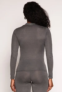 Daisy Button Front Long Sleeve Shirt