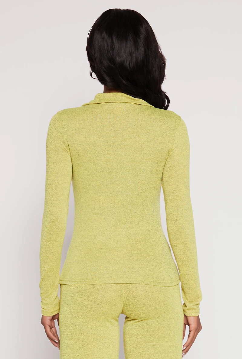 Womens Daisy Button Front Long Sleeve Shirt, Yellow, Size S