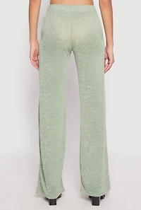 Womens Daisy Brushed Knit Straight Leg Pants,