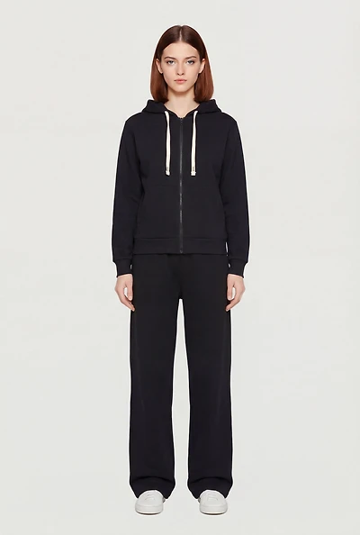 High Waisted Wide Leg Sweatpants with Drawstring Waist