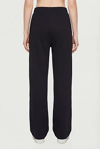 High Waisted Wide Leg Sweatpants with Drawstring Waist