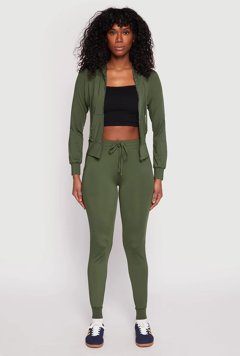 Womens Daisy Soft Knit Front Zip Hoodie,