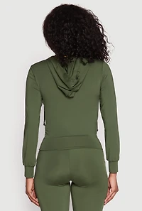 Womens Daisy Soft Knit Front Zip Hoodie,