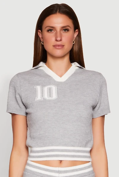 Womens Daisy 10 Varsity Stripe Polo Shirt, M