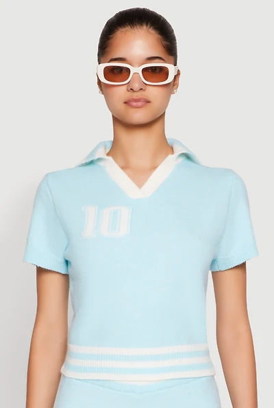 Womens Daisy 10 Varsity Stripe Polo Shirt,