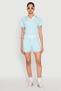 Womens Daisy 10 Varsity Stripe Polo Shirt,