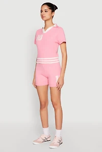 Womens Daisy 10 Varsity Stripe Polo Shirt,
