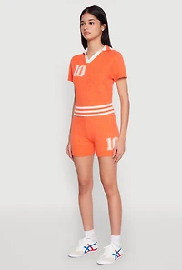 Womens Daisy 10 Varsity Stripe Polo Shirt,