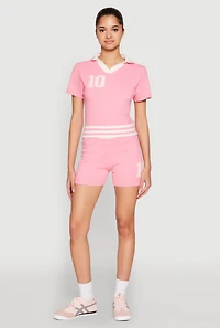Womens Daisy 10 Varsity Stripe Shorts, S