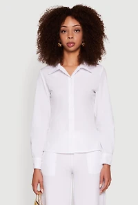 Daisy Nylon Classic Fit Long Sleeve Shirt