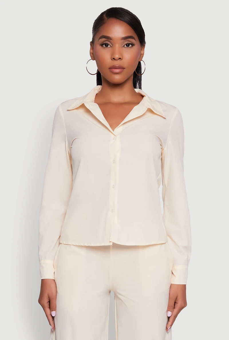 Daisy Nylon Classic Fit Long Sleeve Shirt