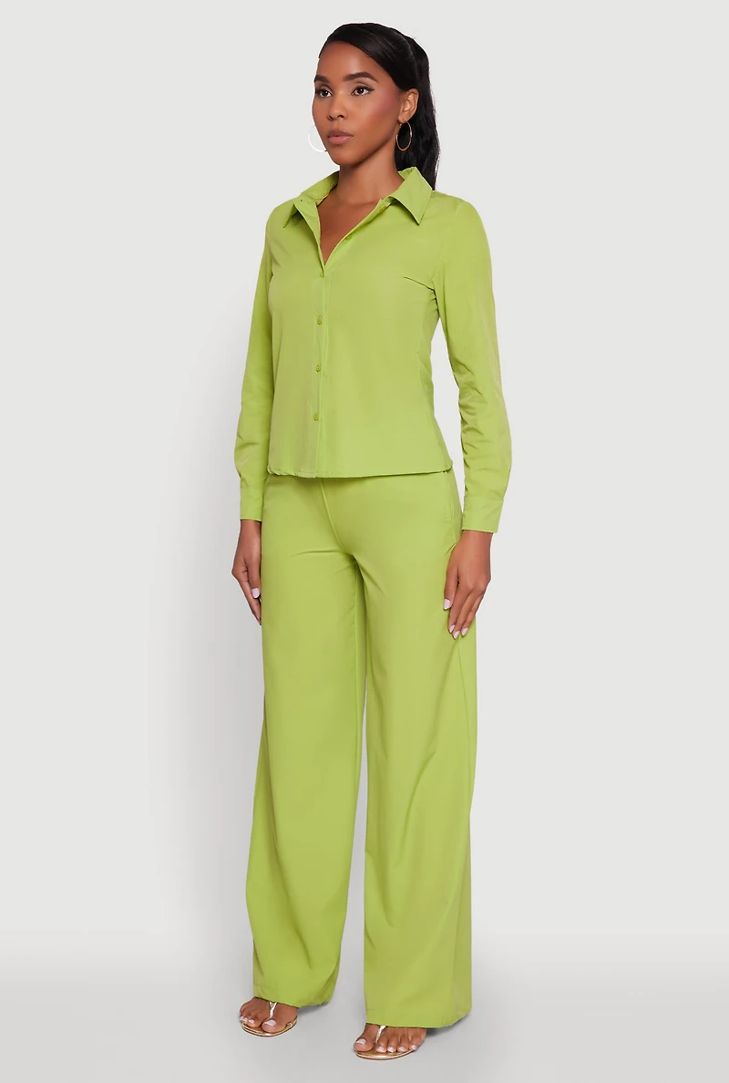 Daisy Nylon Classic Fit Long Sleeve Shirt