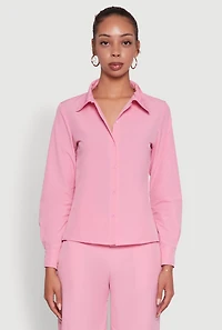 Daisy Nylon Classic Fit Long Sleeve Shirt