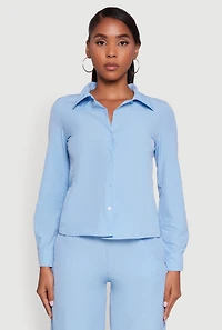 Daisy Nylon Classic Fit Long Sleeve Shirt