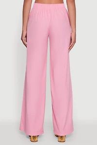 Womens Daisy Nylon High Waisted Wide Leg Pants,