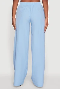 Womens Daisy Nylon High Waisted Wide Leg Pants,