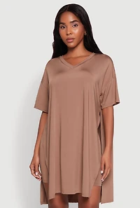 Daisy Short Sleeve Side Slit Oversized Tee