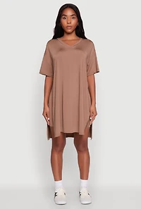 Daisy Short Sleeve Side Slit Oversized Tee