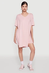 Womens Daisy Soft Knit Biker Shorts, Pink, Size M