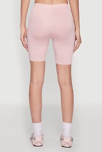 Womens Daisy Soft Knit Biker Shorts, Pink, Size M