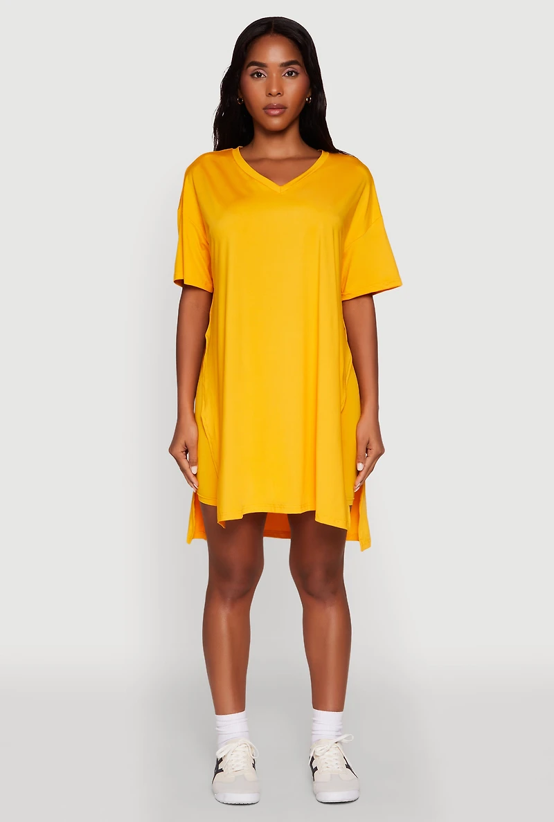 Womens Daisy Soft Knit Biker Shorts, Yellow, Size S