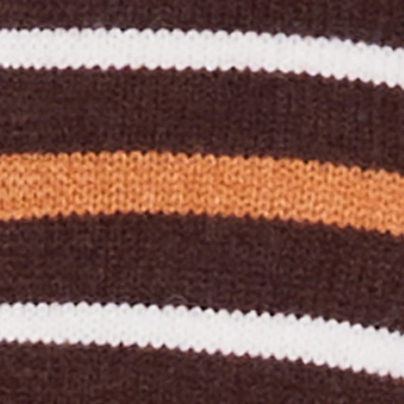Striped Zip Front Hooded Sweater