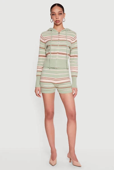 Striped Drawstring Shorts
