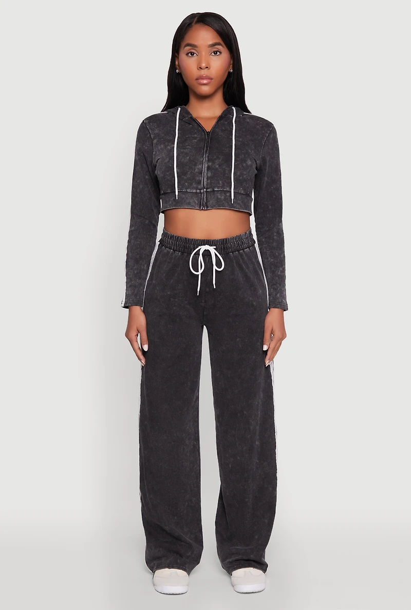 Womens Daisy Mineral Wash Varsity Stripe Pants,
