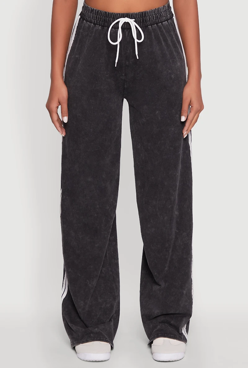 Womens Daisy Mineral Wash Varsity Stripe Pants, S
