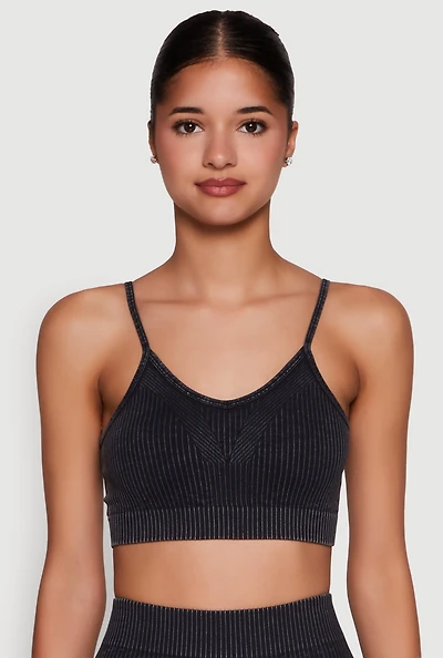 Womens Daisy Seamless Push Up Bralette with Removable Padding,