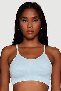 Womens Daisy Seamless Push Up Bralette with Removable Padding,