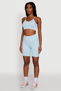 Womens Daisy Seamless Push Up Bralette with Removable Padding,