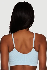 Womens Daisy Seamless Push Up Bralette with Removable Padding,