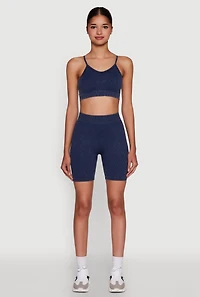 Womens Daisy Seamless Push Up Bralette with Removable Padding,