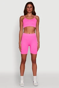Womens Daisy Seamless Push Up Bralette with Removable Padding, Pink, Size M