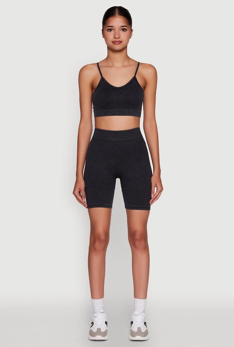 Womens Daisy Seamless High Waisted Bike Shorts for Activewear,